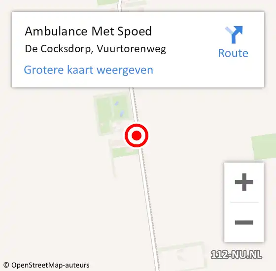 Locatie op kaart van de 112 melding: Ambulance Met Spoed Naar De Cocksdorp, Vuurtorenweg op 7 juni 2019 21:27