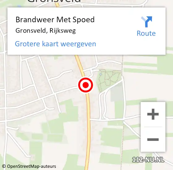 Locatie op kaart van de 112 melding: Brandweer Met Spoed Naar Gronsveld, Rijksweg op 8 juni 2019 02:41