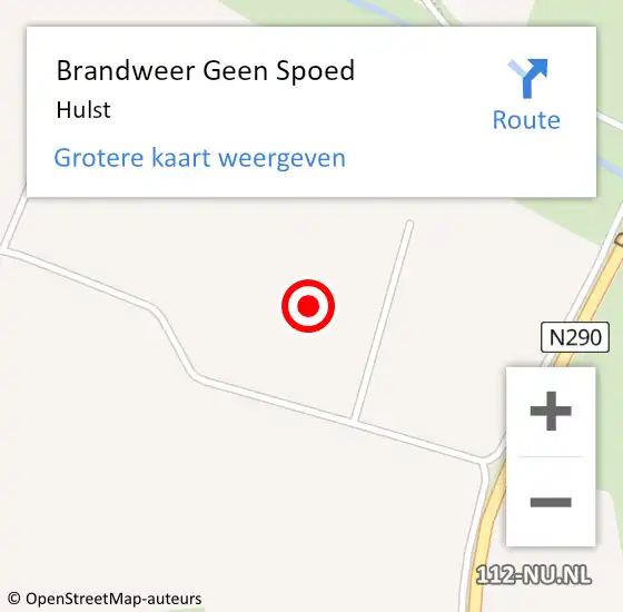 Locatie op kaart van de 112 melding: Brandweer Geen Spoed Naar Hulst op 8 juni 2019 06:51