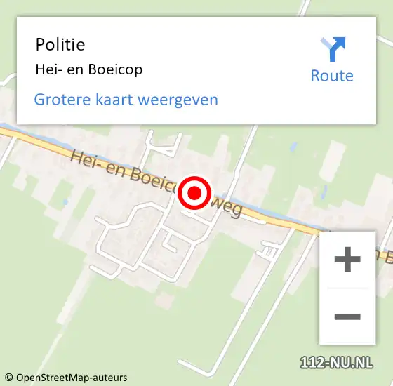 Locatie op kaart van de 112 melding: Politie Hei- en Boeicop op 8 juni 2019 09:15