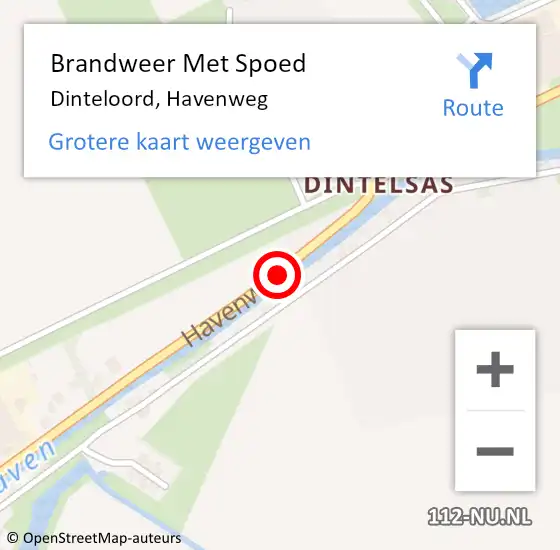 Locatie op kaart van de 112 melding: Brandweer Met Spoed Naar Dinteloord, Havenweg op 8 juni 2019 09:25