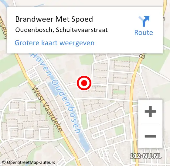 Locatie op kaart van de 112 melding: Brandweer Met Spoed Naar Oudenbosch, Schuitevaarstraat op 8 juni 2019 09:46