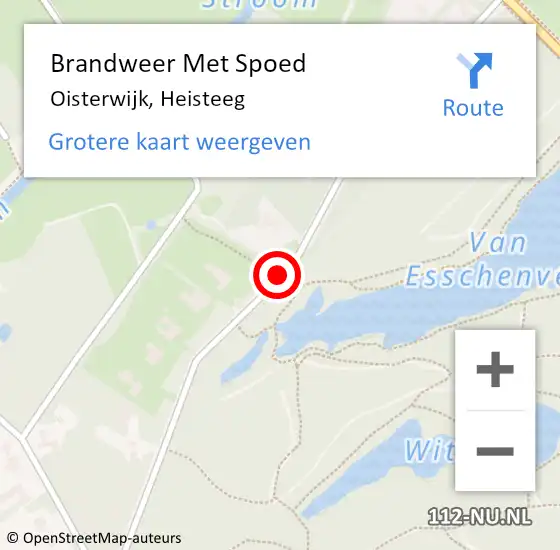 Locatie op kaart van de 112 melding: Brandweer Met Spoed Naar Oisterwijk, Heisteeg op 8 juni 2019 13:04