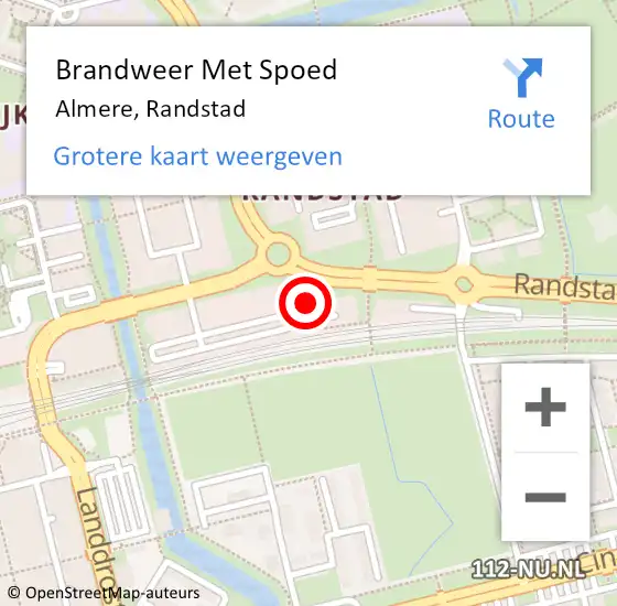 Locatie op kaart van de 112 melding: Brandweer Met Spoed Naar Almere, Randstad op 8 juni 2019 14:22