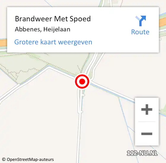 Locatie op kaart van de 112 melding: Brandweer Met Spoed Naar Abbenes, Heijelaan op 8 juni 2019 16:55