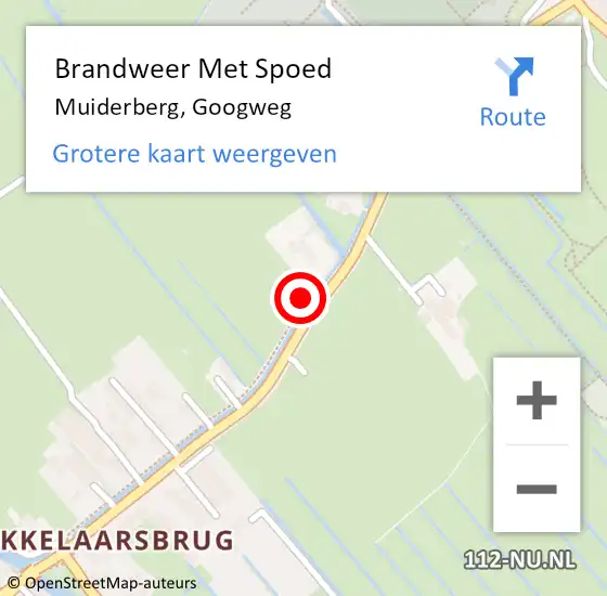 Locatie op kaart van de 112 melding: Brandweer Met Spoed Naar Muiderberg, Googweg op 8 juni 2019 17:31