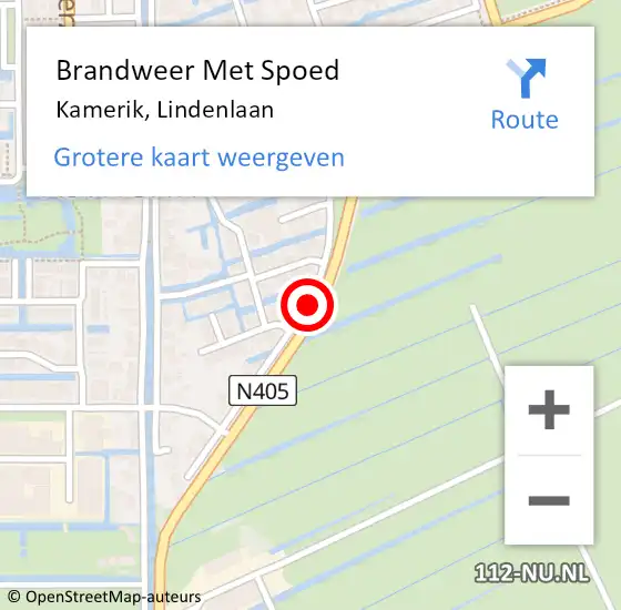 Locatie op kaart van de 112 melding: Brandweer Met Spoed Naar Kamerik, Lindenlaan op 8 juni 2019 19:48