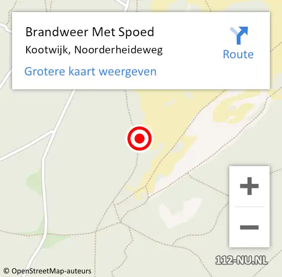 Locatie op kaart van de 112 melding: Brandweer Met Spoed Naar Kootwijk, Noorderheideweg op 8 juni 2019 20:29