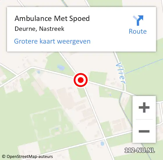 Locatie op kaart van de 112 melding: Ambulance Met Spoed Naar Deurne, Nastreek op 9 juni 2019 10:51