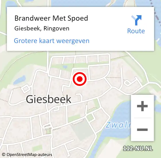 Locatie op kaart van de 112 melding: Brandweer Met Spoed Naar Giesbeek, Ringoven op 9 juni 2019 14:27