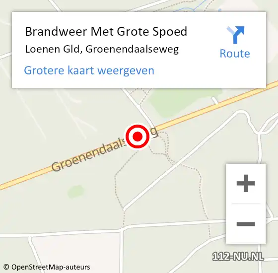 Locatie op kaart van de 112 melding: Brandweer Met Grote Spoed Naar Loenen Gld, Groenendaalseweg op 3 april 2014 19:48