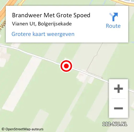 Locatie op kaart van de 112 melding: Brandweer Met Grote Spoed Naar Vianen Ut, Bolgerijsekade op 9 juni 2019 21:39