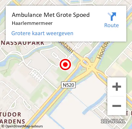 Locatie op kaart van de 112 melding: Ambulance Met Grote Spoed Naar Haarlemmermeer op 10 juni 2019 00:45