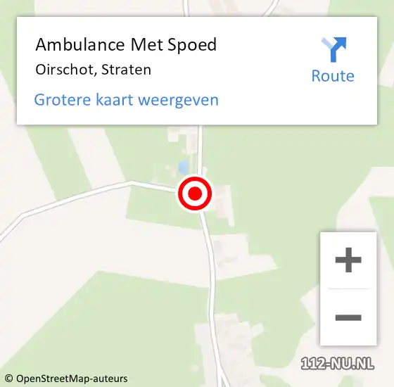 Locatie op kaart van de 112 melding: Ambulance Met Spoed Naar Oirschot, Straten op 10 juni 2019 07:22