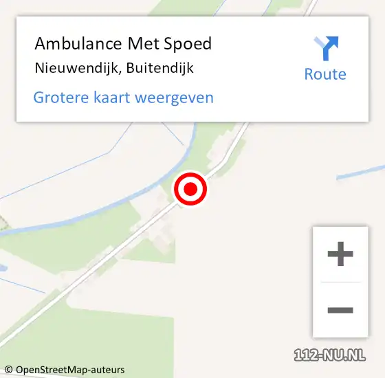 Locatie op kaart van de 112 melding: Ambulance Met Spoed Naar Nieuwendijk, Buitendijk op 10 juni 2019 16:57