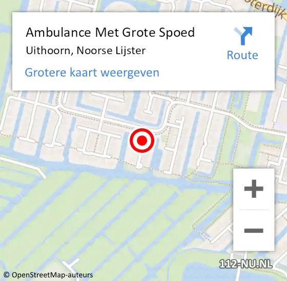 Locatie op kaart van de 112 melding: Ambulance Met Grote Spoed Naar Uithoorn, Noorse Lijster op 10 juni 2019 22:26