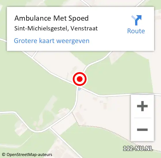 Locatie op kaart van de 112 melding: Ambulance Met Spoed Naar Sint-Michielsgestel, Venstraat op 10 juni 2019 23:16