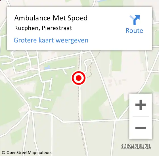 Locatie op kaart van de 112 melding: Ambulance Met Spoed Naar Rucphen, Pierestraat op 11 juni 2019 10:13