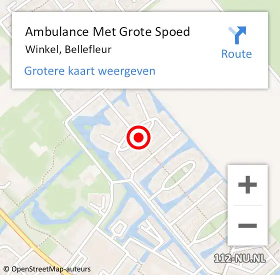 Locatie op kaart van de 112 melding: Ambulance Met Grote Spoed Naar Winkel, Bellefleur op 11 juni 2019 18:42