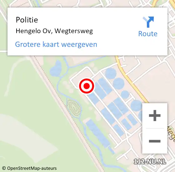 Locatie op kaart van de 112 melding: Politie Hengelo Ov, Wegtersweg op 11 juni 2019 22:26