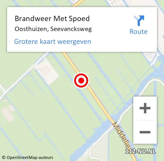 Locatie op kaart van de 112 melding: Brandweer Met Spoed Naar Oosthuizen, Seevancksweg op 12 juni 2019 11:13