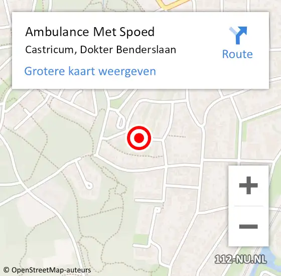 Locatie op kaart van de 112 melding: Ambulance Met Spoed Naar Castricum, Dokter Benderslaan op 12 juni 2019 19:23