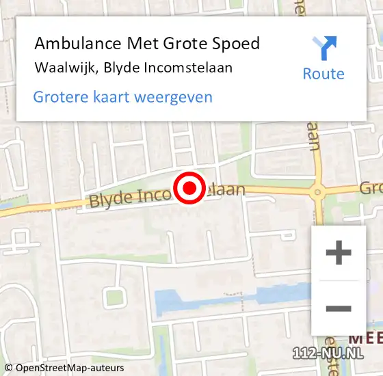 Locatie op kaart van de 112 melding: Ambulance Met Grote Spoed Naar Waalwijk, Blyde Incomstelaan op 13 juni 2019 12:25