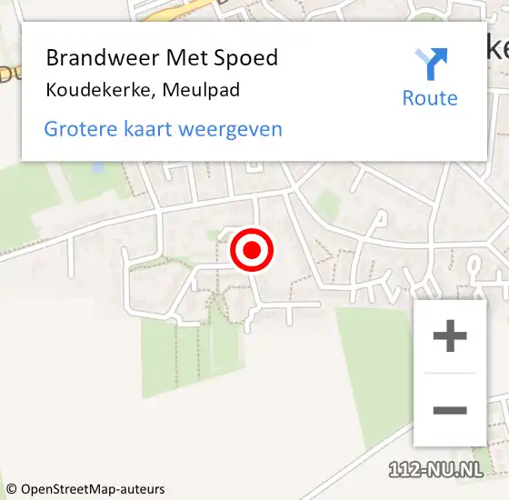 Locatie op kaart van de 112 melding: Brandweer Met Spoed Naar Koudekerke, Meulpad op 13 juni 2019 16:52