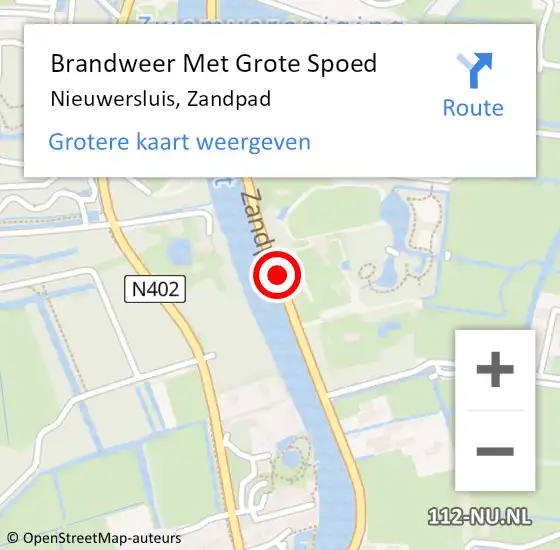 Locatie op kaart van de 112 melding: Brandweer Met Grote Spoed Naar Nieuwersluis, Zandpad op 14 juni 2019 08:31