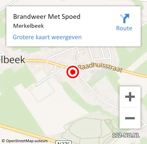 Locatie op kaart van de 112 melding: Brandweer Met Spoed Naar Merkelbeek op 14 juni 2019 17:34