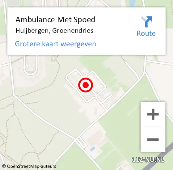 Locatie op kaart van de 112 melding: Ambulance Met Spoed Naar Huijbergen, Groenendries op 14 juni 2019 18:17