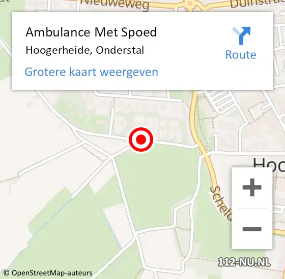Locatie op kaart van de 112 melding: Ambulance Met Spoed Naar Hoogerheide, Onderstal op 15 juni 2019 12:43