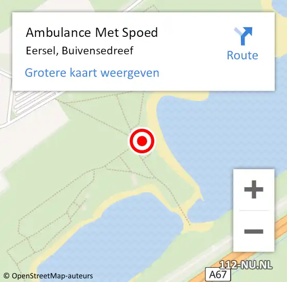 Locatie op kaart van de 112 melding: Ambulance Met Spoed Naar Eersel, Buivensedreef op 15 juni 2019 13:40