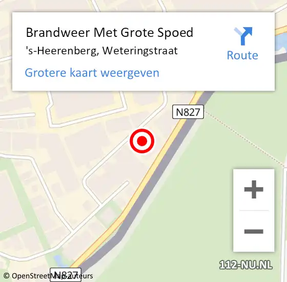 Locatie op kaart van de 112 melding: Brandweer Met Grote Spoed Naar 's-Heerenberg, Weteringstraat op 4 april 2014 12:57