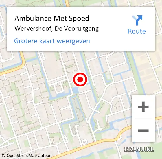 Locatie op kaart van de 112 melding: Ambulance Met Spoed Naar Wervershoof, De Vooruitgang op 16 juni 2019 00:49