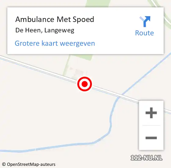 Locatie op kaart van de 112 melding: Ambulance Met Spoed Naar De Heen, Langeweg op 16 juni 2019 03:46