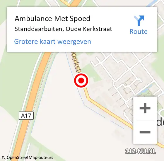 Locatie op kaart van de 112 melding: Ambulance Met Spoed Naar Standdaarbuiten, Oude Kerkstraat op 16 juni 2019 09:56