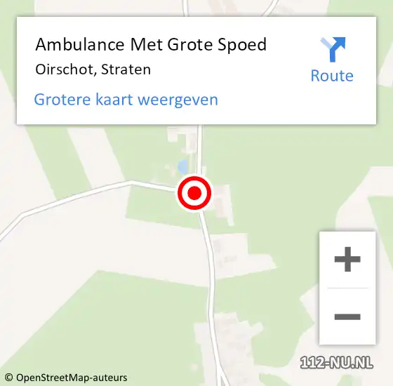 Locatie op kaart van de 112 melding: Ambulance Met Grote Spoed Naar Oirschot, Straten op 16 juni 2019 12:38