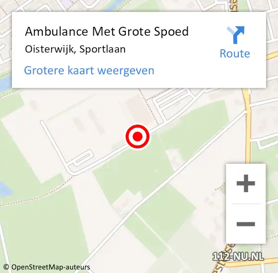 Locatie op kaart van de 112 melding: Ambulance Met Grote Spoed Naar Oisterwijk, Sportlaan op 16 juni 2019 14:19