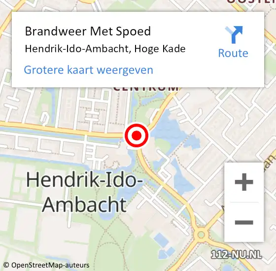 Locatie op kaart van de 112 melding: Brandweer Met Spoed Naar Hendrik-Ido-Ambacht, Hoge Kade op 16 juni 2019 17:46