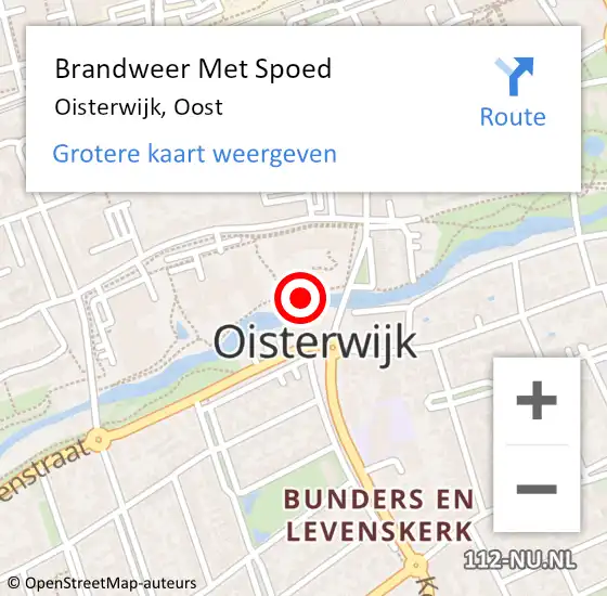 Locatie op kaart van de 112 melding: Brandweer Met Spoed Naar Oisterwijk, Oost op 17 juni 2019 00:38