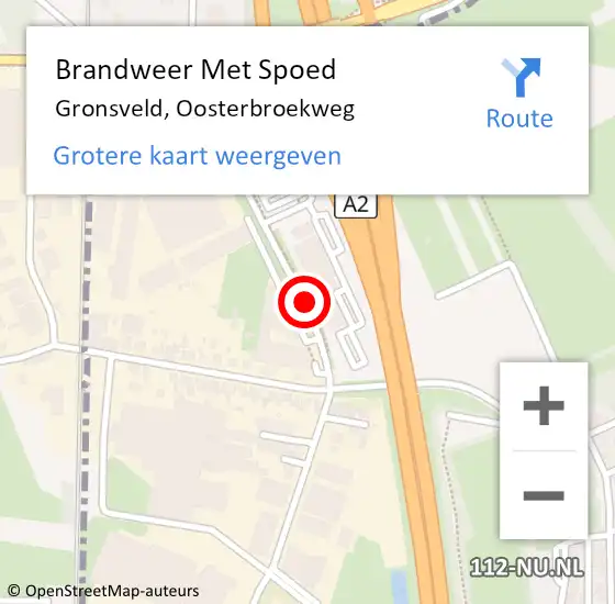 Locatie op kaart van de 112 melding: Brandweer Met Spoed Naar Gronsveld, Oosterbroekweg op 17 juni 2019 02:26