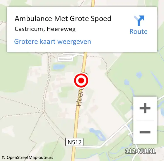 Locatie op kaart van de 112 melding: Ambulance Met Grote Spoed Naar Castricum, Heereweg op 17 juni 2019 10:17
