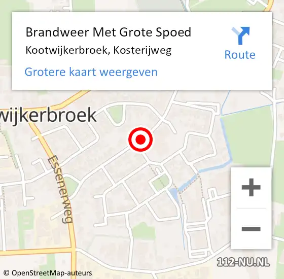 Locatie op kaart van de 112 melding: Brandweer Met Grote Spoed Naar Kootwijkerbroek, Kosterijweg op 18 juni 2019 13:48