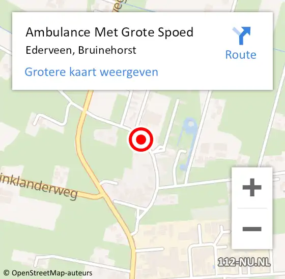 Locatie op kaart van de 112 melding: Ambulance Met Grote Spoed Naar Ederveen, Bruinehorst op 18 juni 2019 13:50