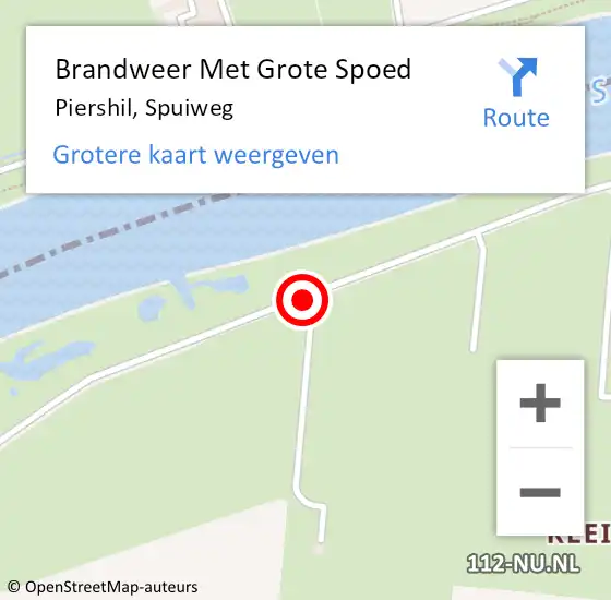 Locatie op kaart van de 112 melding: Brandweer Met Grote Spoed Naar Piershil, Spuiweg op 18 juni 2019 15:29