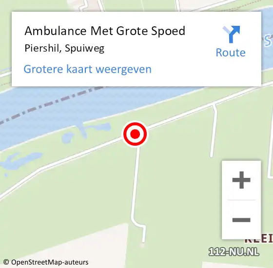 Locatie op kaart van de 112 melding: Ambulance Met Grote Spoed Naar Piershil, Spuiweg op 18 juni 2019 15:29
