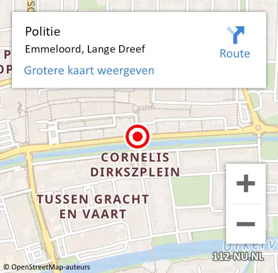 Locatie op kaart van de 112 melding: Politie Emmeloord, Lange Dreef op 18 juni 2019 16:31