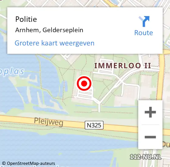 Locatie op kaart van de 112 melding: Politie Arnhem, Gelderseplein op 18 juni 2019 17:37