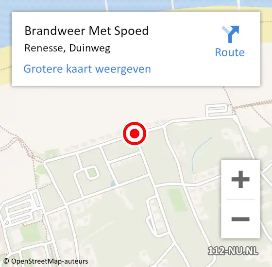 Locatie op kaart van de 112 melding: Brandweer Met Spoed Naar Renesse, Duinweg op 18 juni 2019 22:18